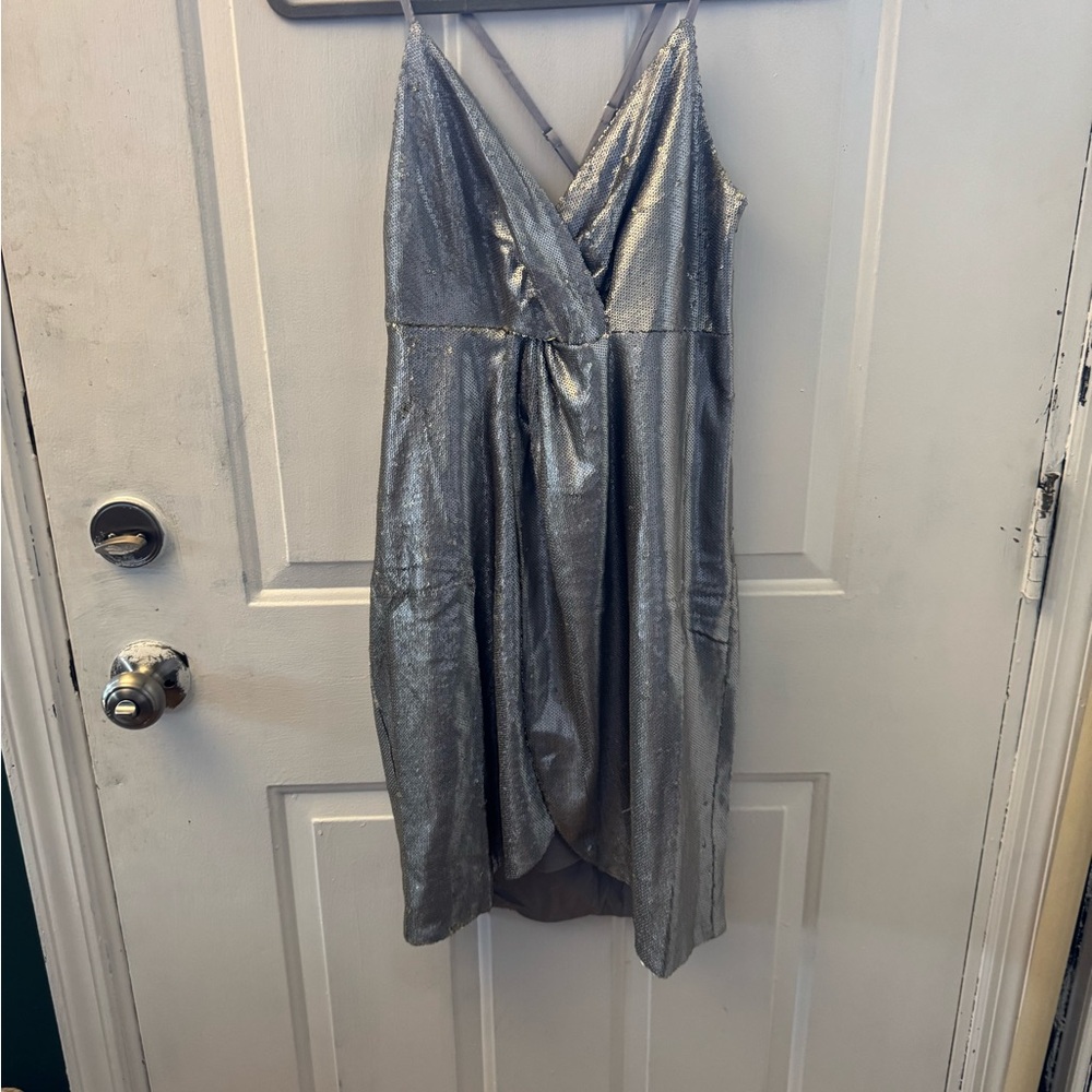 Silver Metallic Dress